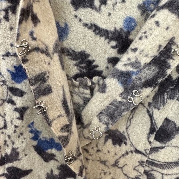 Anthropologie Tabitha Rosette Wool Clasp Closure Belted Jacket/Cardigan Size L - Picture 4 of 6